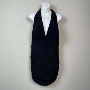 Magicsuit‎ Solid Dress One Piece Swimsuit Women 18 Black NEW Halter Control